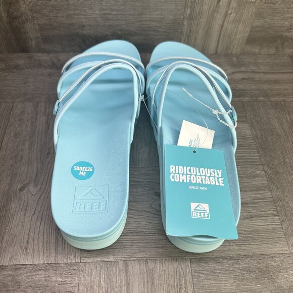 REEF Vista Hi Energy Women's size 9.5 Light Blue Cushion Comfort Sandals - Picture 4 of 8